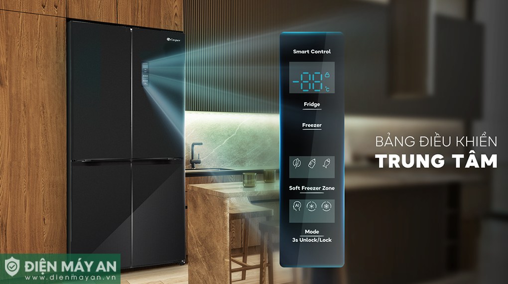 Tủ Lạnh Casper Inverter ProFresh 430 Lít Multi Door RM-D430GBS - bảng điều khiển